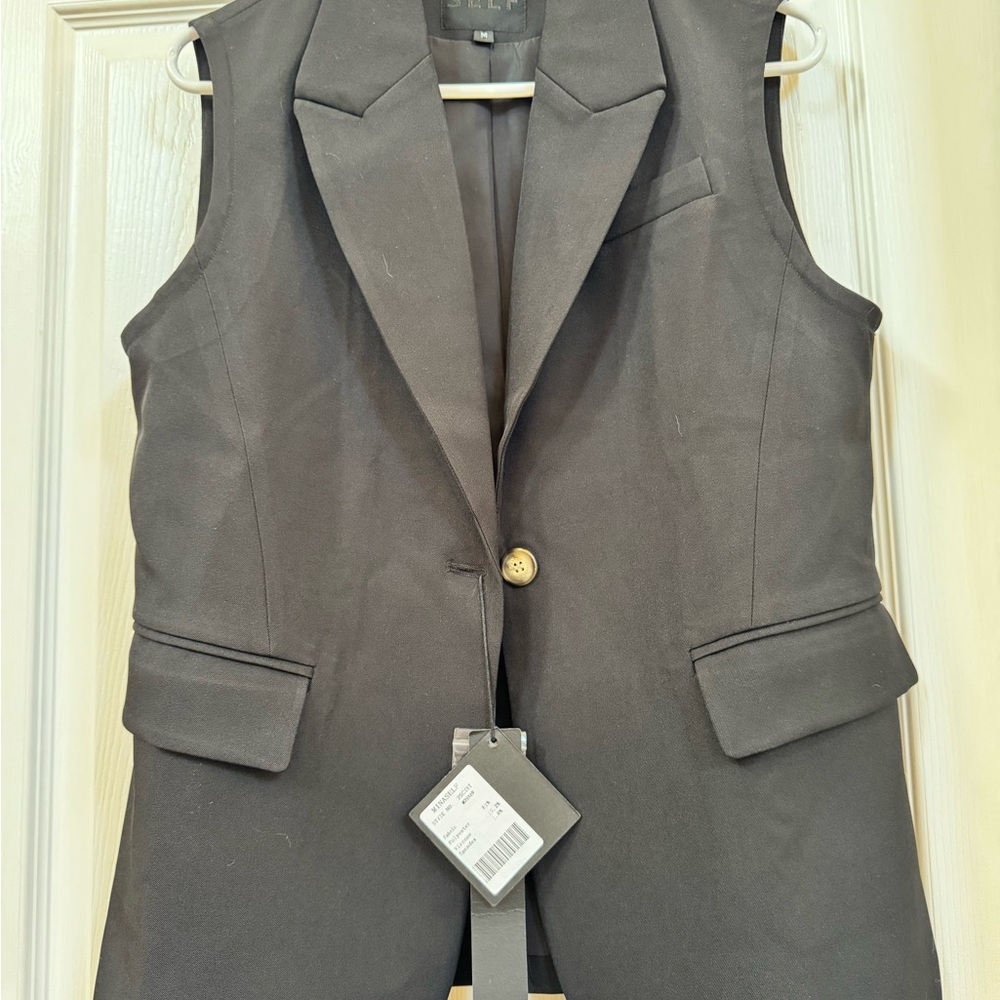 Mina Self Charcoal Sleeveless Vest